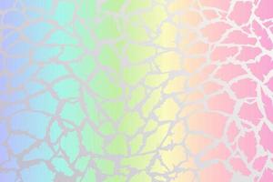 Rainbow leopard background. Holographic foil cheetah texture. Animal pattern gradient print. Vector abstract pastel illustration.