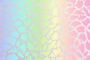 Rainbow leopard background. Holographic foil cheetah texture. Animal pattern gradient print. Vector abstract pastel illustration.