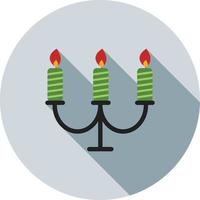 Candles Flat Long Shadow Icon vector