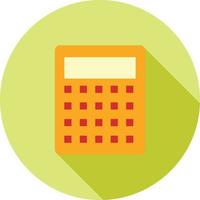 Calculator Flat Long Shadow Icon vector