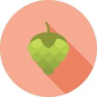 Hops Flat Long Shadow Icon vector