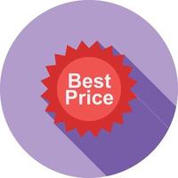 Best Price Tag Flat Long Shadow Icon vector