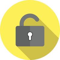 Logout Flat Long Shadow Icon vector