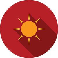 Sunny Flat Long Shadow Icon vector