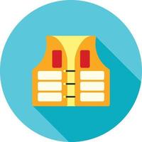 Life Vest Flat Long Shadow Icon vector