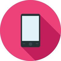 Mobile Flat Long Shadow Icon vector