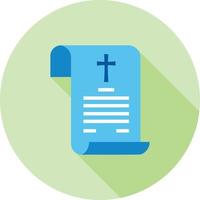 Death Certificate Flat Long Shadow Icon vector