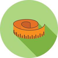 Measuring Tape Flat Long Shadow Icon vector