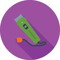 Electric Trimmer Flat Long Shadow Icon vector