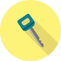 Key II Flat Long Shadow Icon vector