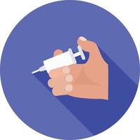 Holding Injection Flat Long Shadow Icon vector