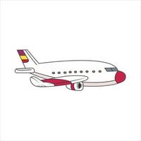 icono de avión aislado en blanco vector