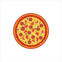 Vegetarian pizza icon vector