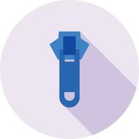 Zipper II Flat Long Shadow Icon vector