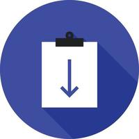 Assignment Return II Flat Long Shadow Icon vector