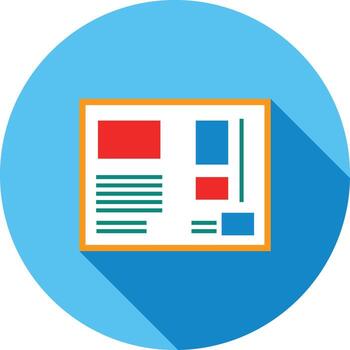 Tutorials Flat Long Shadow Icon vector