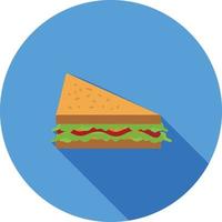 Sandwich Flat Long Shadow Icon vector