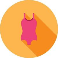 Swimming Vest Flat Long Shadow Icon vector