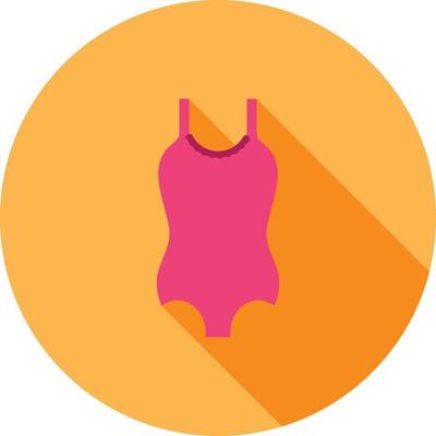 Swimming Vest Flat Long Shadow Icon