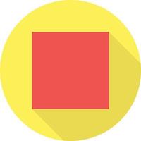 Square Flat Long Shadow Icon vector