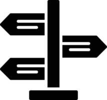 Street Sign Glyph Icon vector
