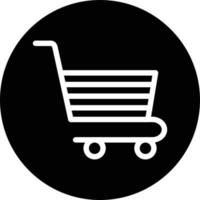 icono de glifo de carrito de compras vector