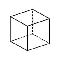 cubo forma geométrica aislada vector