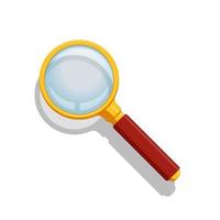 Magnifying glass vector isolated on white background