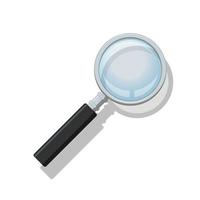 Magnifying glass vector isolated on white background