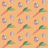 carrots and onions vegetables vector