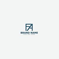 FA Logo Design Template Vector Graphic Branding Element.