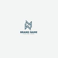 WM Logo Design Template Vector Graphic Branding Element.
