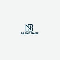 NB Logo Design Template Vector Graphic Branding Element.