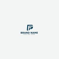FP Logo Design Template Vector Graphic Branding Element.