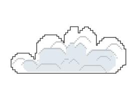 nube cielo estilo pixel art vector