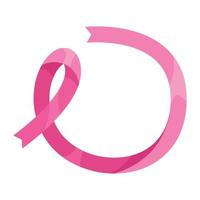 breast cancer ribbon cicular vector