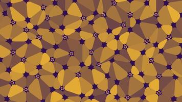 Abstract background with yellow rounded triangles and eyes between them. Good for decoration of halloween holiday. vector