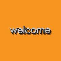 Creative welcome lettering concept design vector