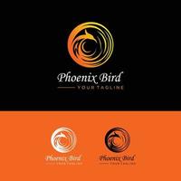 plantilla de logotipo de Phoenix, pájaro de fuego, logotipo de águila vector