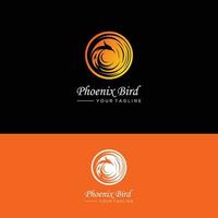 Phoenix logo template, Fire-bird, Eagle logo vector