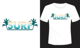 ilustración de vector de diseño de camiseta de surf