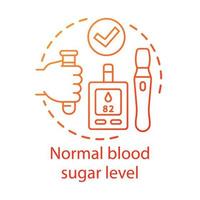 Normal blood sugar level, wellness concept icon. Healthy lifestyle idea thin line illustration. Diabetes medical treatment, health care. Glucometer and insulin pen vector isolated outline drawing