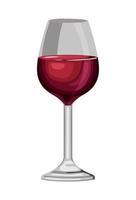 wine red in cup vector