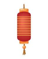 red mid autumn lamp vector