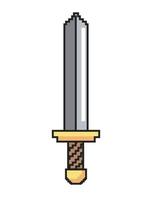 sword pixel art style vector