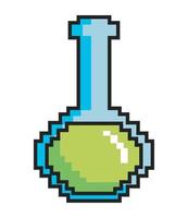 pixel art tube test flask vector