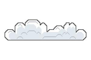 cloud pixel art style vector