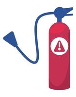 red fire extinguisher vector