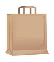 take away paper handle bag vector