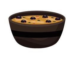 crema de aceitunas en bowl vector